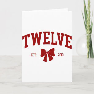 Hallo Zwölf Est 2013 Kokette Schleife Glücklicher Karte