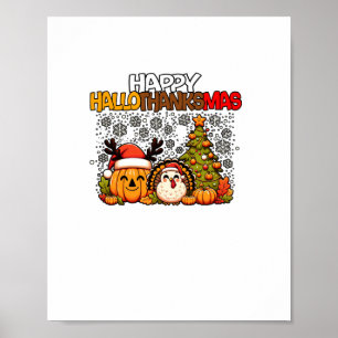 HalloDankeMas Funny Niedlich Halloween Erntedank C Poster