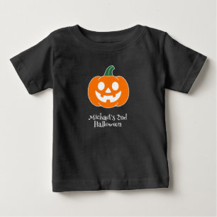 Hallooween-Kürbis-Baby-Junge Baby T-shirt