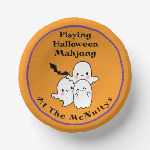 Hallooween Mahjong personalisieren NAME Pappteller
