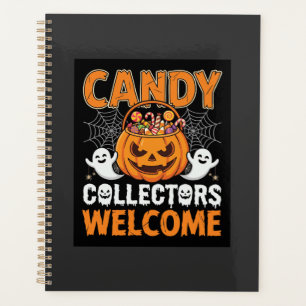 Hallooween-Süßigkeiten-Sammler Willkommen Kürbis-V Planer