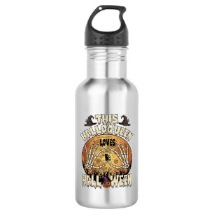 Halloqueen Liebt Halloween Skeletthände Schwarze K Edelstahlflasche