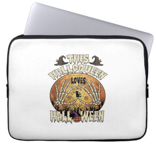 Halloqueen Liebt Halloween Skeletthände Schwarze K Laptopschutzhülle