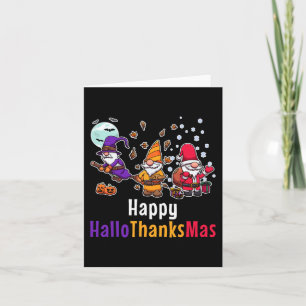Hallothankmas Gnomes Halloween Erntedank Christ Karte