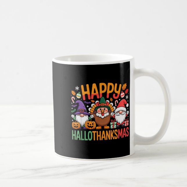 Hallothanksmas Dental Istant Funny Tooth Christmas Kaffeetasse (Rechts)