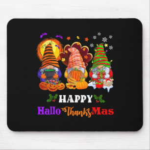 Hallothanksmas Gnomes Halloween Erntedank Merry Mousepad