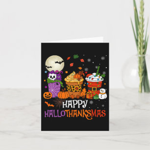 Hallothanksmas Halloween Erntedank Weihnachtsfest Karte