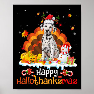 Hallothanksmas Halloween Erntedank Weihnachtsfest Poster