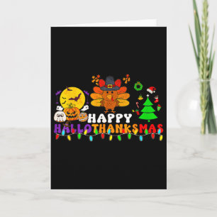 Hallothanksmas Halloween Frohe Weihnachten Thanksg Karte