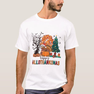 Hallothanksmas Halloween Kostüm Erntedank Xmas T-Shirt