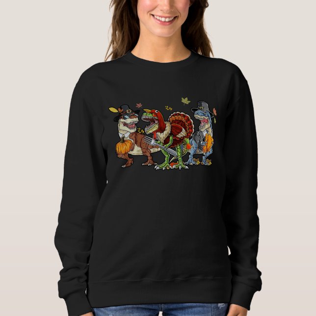 Hallothanksmas Halloween Thanksgiving Christmas Di Sweatshirt (Vorderseite)