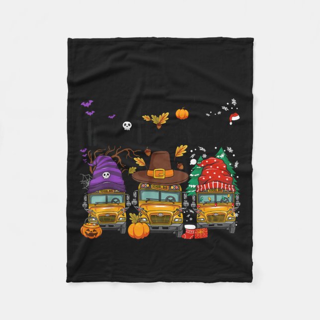 Hallothanksmas Halloween Thanksgiving Christmas Sc Fleecedecke (Vorderseite)