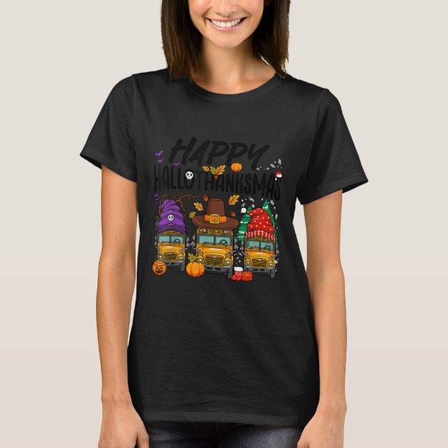 Hallothanksmas Halloween Thanksgiving Christmas Sc T-Shirt (Vorderseite)