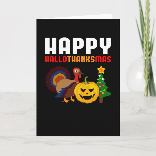 Hallothanksmas Halloween Weihnachtsgeschenk Karte (Vorderseite)