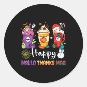 Hallothanksmas Schokolade Juice Drinks Weihnachtsf Runder Aufkleber