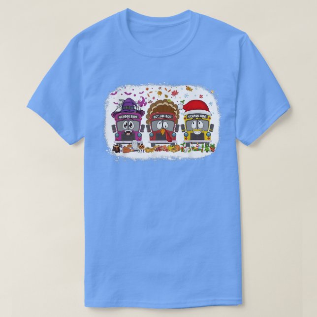 Hallothanksmas Schulbusfahrer Erntedank Xmas T-Shirt (Design vorne)