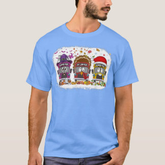 Hallothanksmas Schulbusfahrer Thanksgiving Xmas T-Shirt