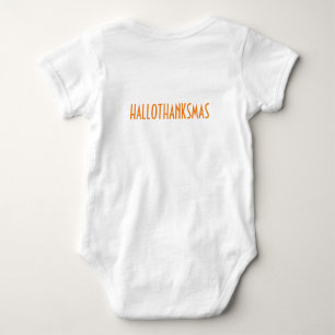 Hallothanksmas Trio: Pumpkin, Türkei & Weihnachten Baby Strampler