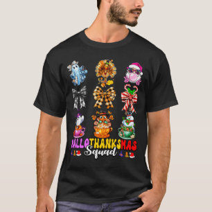 Hallothanksmas-Truppe Lustiger Halloween-Thanksgiv T-Shirt