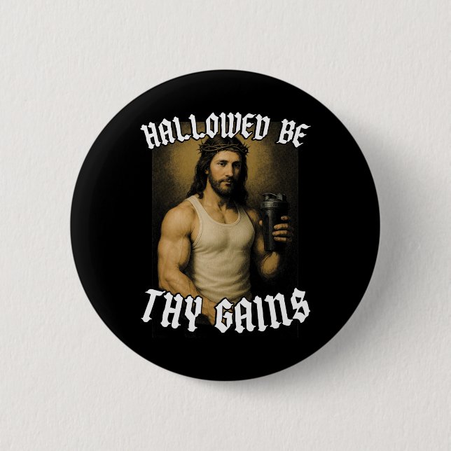 Hallow be deine Gewinne Button (Vorderseite)