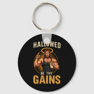 Hallow, du gewinnt Christliche Workout Gym Jesus Schlüsselanhänger