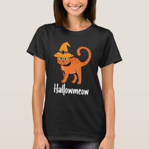 Hallow Meow Lazy Halloween Kostüm Katze Kitten Wit T-Shirt