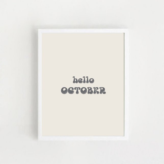  "Hallow October". Halloween-Typografie-Plakat Poster (Von Creator hochgeladen)