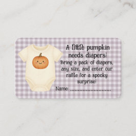 Hallowe Baby Shower Diaper Raffle Card Begleitkarte