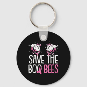 Hallowee des Brustkrebs-Bewusstseins für Boobienen Schlüsselanhänger