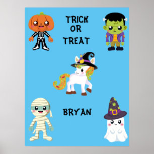 HALLOWEE "TRICK ODER BEHANDLUNG" POSTER PERSONALIS