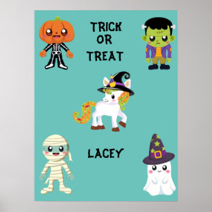 HALLOWEE "TRICK ODER BEHANDLUNG" POSTER PERSONALIS