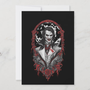 Halloween 12 Vampire, b, beängstigendes Monster, H Einladung