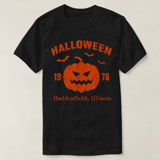 Halloween 1978 haddonfield Illinois Funny Pumpkin T-Shirt (Design vorne)