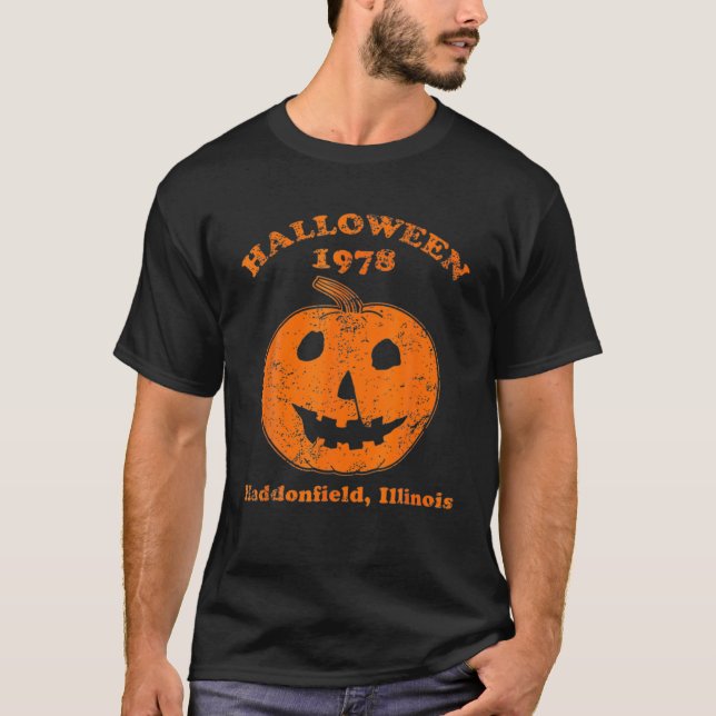Halloween 1978 Holiday Spooky Geschenk Myers Pumpk T-Shirt (Vorderseite)