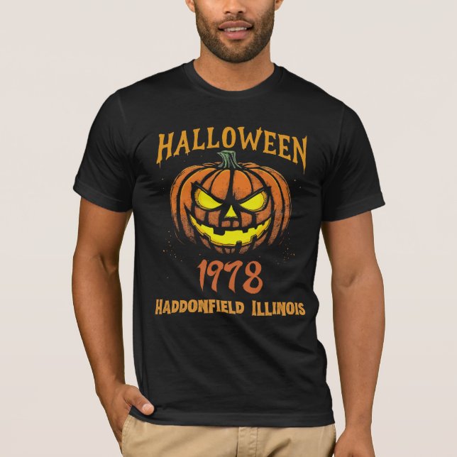 Halloween 1978 Holiday Spooky Myers Pumpkin Haddon T-Shirt (Vorderseite)