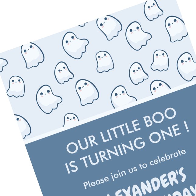 Halloween 1. Geburtstag Einladung Geist Oktober (Halloween-1st-birthday-invitation-ghost-october-1)