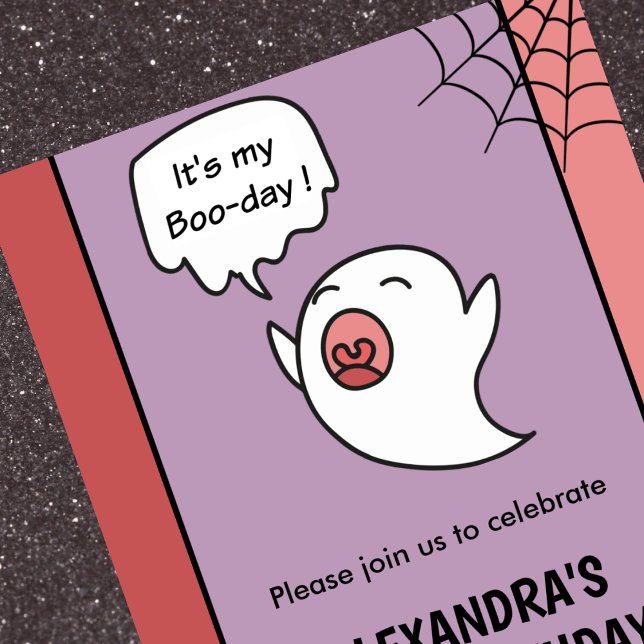 Halloween 1. Geburtstag Einladungen Geist pink (Halloween-1st-birthday-invitations-ghost-pink-1)