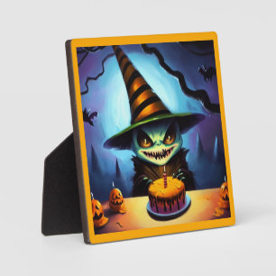 Halloween 1. Geburtstag Fotoplatte