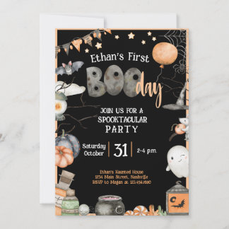 Halloween 1. Geburtstag Jegliches Party Einladung