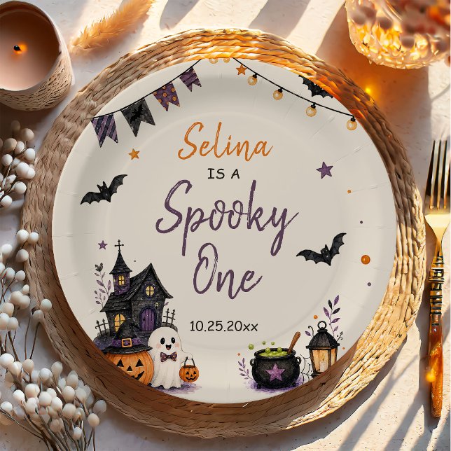 Halloween 1. Geburtstag Mädchen Geist Pappteller (Von Creator hochgeladen)