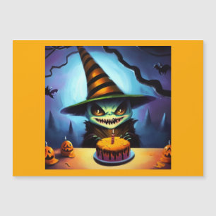 Halloween 1. Geburtstag Magnetkarte