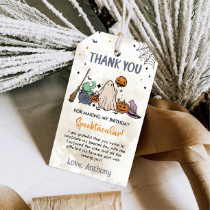 Halloween 1. Geburtstag Party Geschenkanhänger