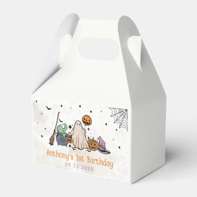Halloween 1. Geburtstag Party Geschenkschachtel (Vorderseite)