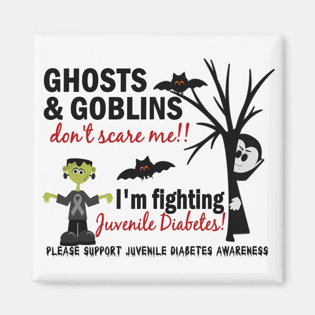 Halloween 1 Juvenile Diabetes Warrior Magnet (Vorne)