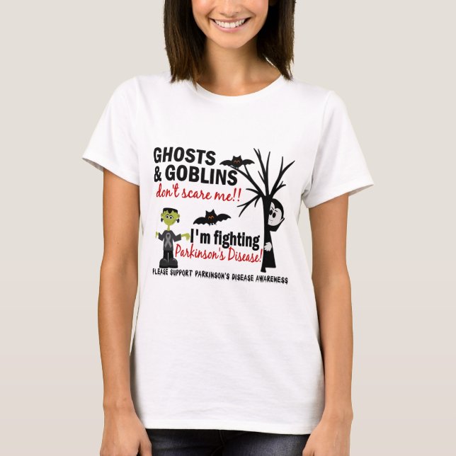 Halloween 1 Parkinson-Krankheits-Krieger T-Shirt (Vorderseite)