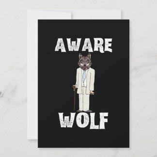 Halloween 2020 Shirts Aware Wolf - Werewolf Funny Feiertagskarte