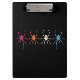 Halloween 2020 Vintage Spinnennetz-Silhouette Klemmbrett
