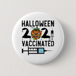 Halloween 2021 Geimpft Lustiger Kostüm Button