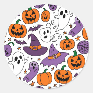Halloween 2024 runder aufkleber