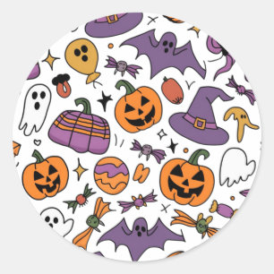 Halloween 2024 runder aufkleber